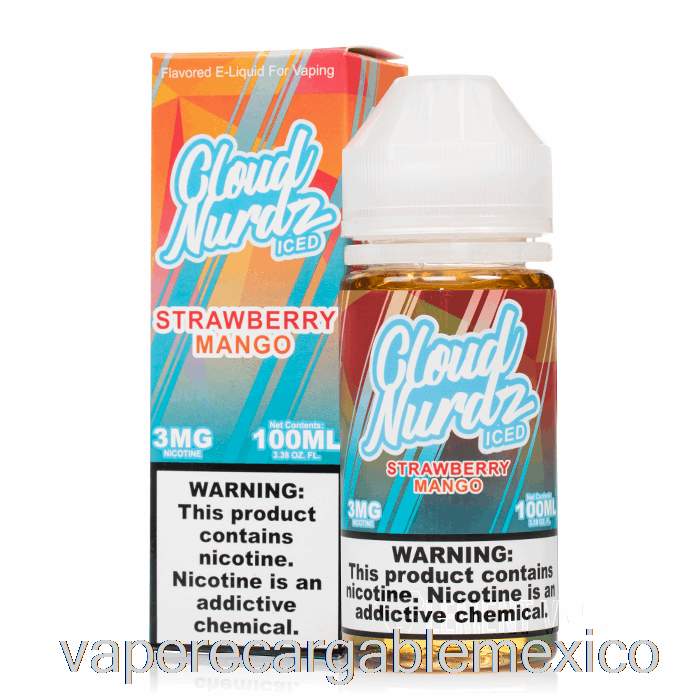 Vape Recargable Ice Fresa Mango - Cloud Nurdz - 100ml 3mg